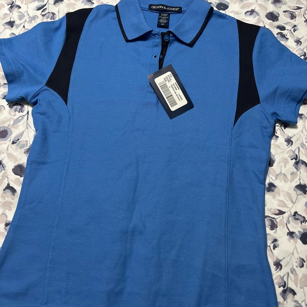 Ladies Blue Polo Shirt size S